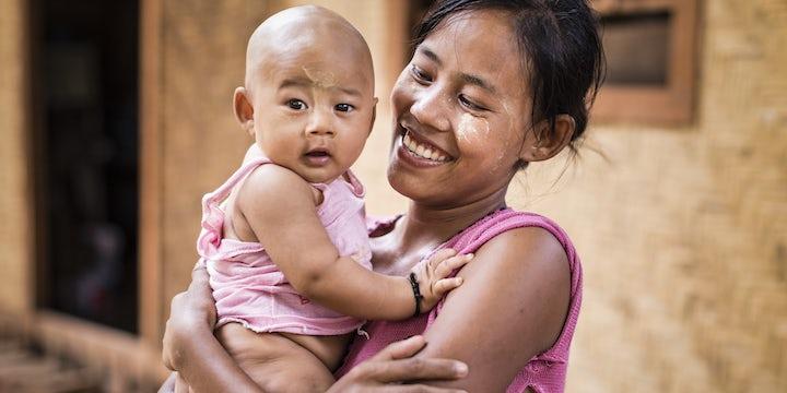 Woman and baby