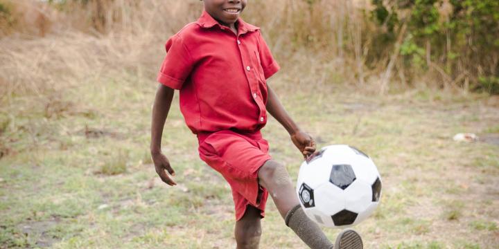 boy with football