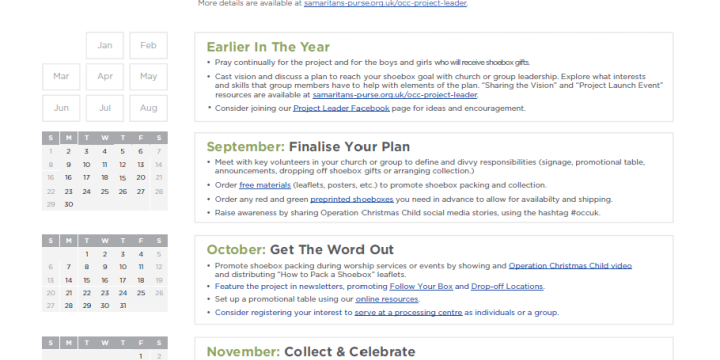 2024 Project Leader timeline