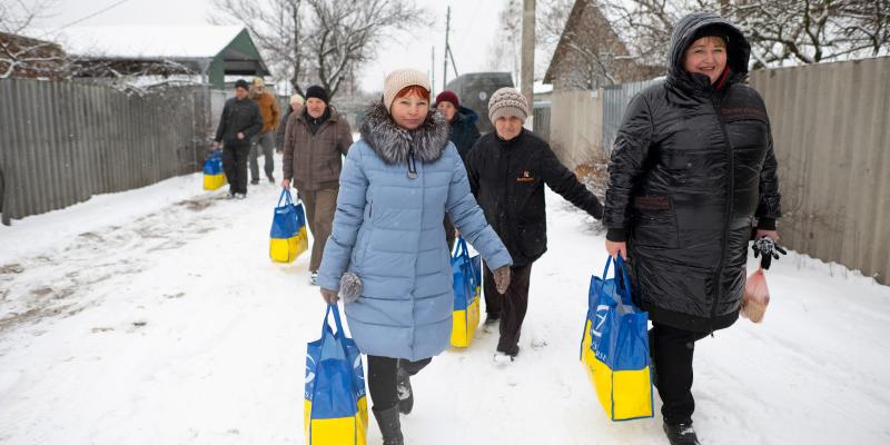 <strong>War in Ukraine:</strong> Samaritan's Purse and our partners have distributed more than 221 million pounds of food to those in need in Ukraine since the war broke out in Feb. 2022.<br><small>Photo: Samaritan's Purse</small>