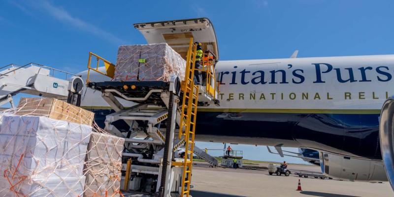 We are delivering more than 75,000 pounds of relief on our first two flights.