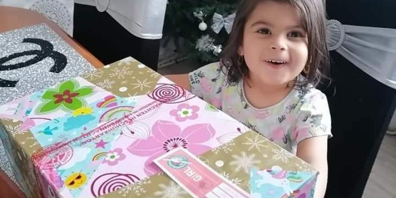 A big gift for this little girl!