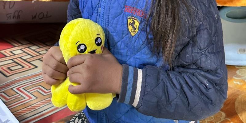 Simple stuffed toys bring much-needed joy and comfort.