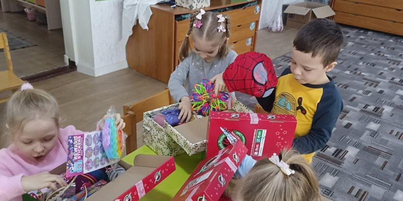 This little boy was delighted with his new spiderman costume!