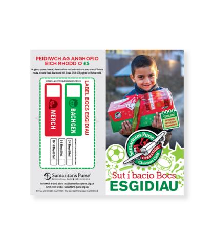 Operation Christmas Child Welsh language leaflet