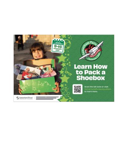 Operation Christmas Child Poster Scan QR