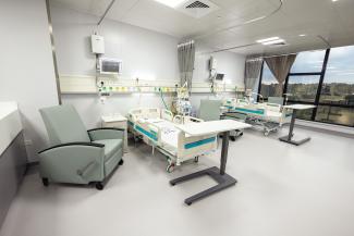 THE CARDIAC FACILITY features new equipment and beds.