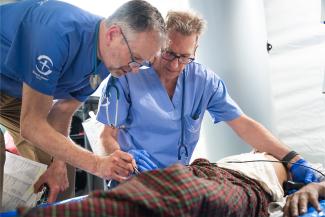 Dr. Nottebrock (right) said, “We are here to save lives, to reduce suffering, and to share hope—the hope of Jesus Christ, our Lord and Saviour.”