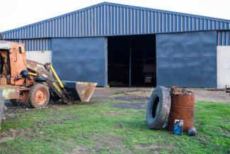 Oleksiy’s repaired storehouse can hold 1,000 tons of grain.