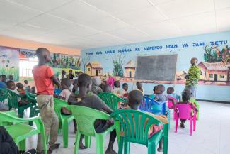 Students learn from the Word of God.