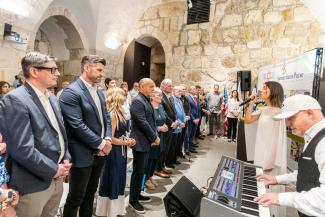 Franklin Graham and Edward Graham, along with other family and officials, celebrated the dedication of the latest emergency vehicle.