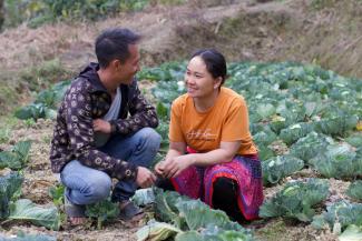 Khua’s vegetable garden not only supplies food for him and his family, but also brings in a steady income—a blessing in their rural, Vietnamese village.