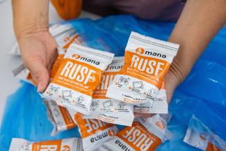 Samaritan’s Purse airlifted over 19 tons of nutrient-rich food packets to the Middle East.
