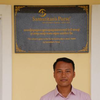 Tine is grateful to Samaritan’s Purse for providing the new school. He sees that his students are much more eager to learn now that they meet in a quality facility.