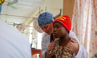 The Samaritan's Purse team of doctors and nurses prayed and shared the Gospel with each patient as they performed dozens of surgeries for people in need in Nigeria.