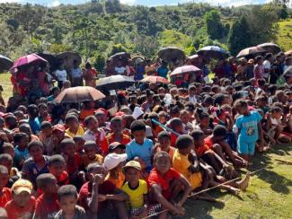 More than 1,400 boys and girls gathered for the Operation Christmas Child outreach event in Ambodibibaka—a day many thought would never come.