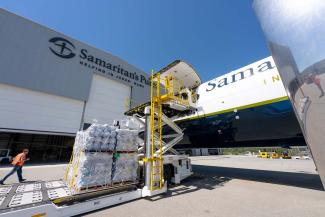 Our 767 cargo aircraft is en route to the Northern Mariana Islands loaded with many tons of emergency relief as we begin to assist devastated families.