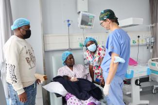 Dr. Elijah Bolin with Baby Jay’s parents Elijah and Hannah Mwaura.