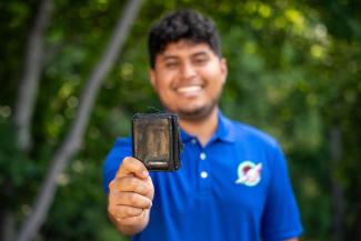 Ten years later, Reyel still has the wallet he received in his shoebox gift. He keeps it because it reminds him of Jesus’ love.