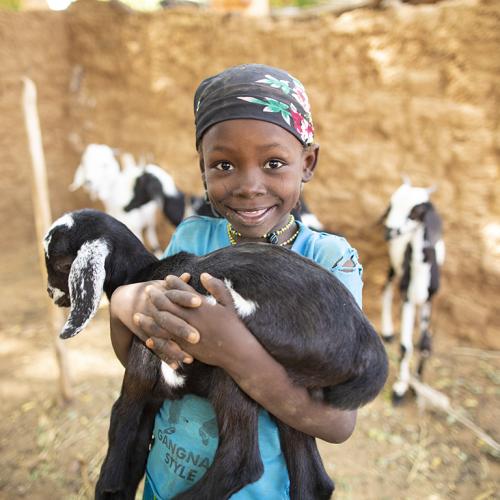 boy with goat